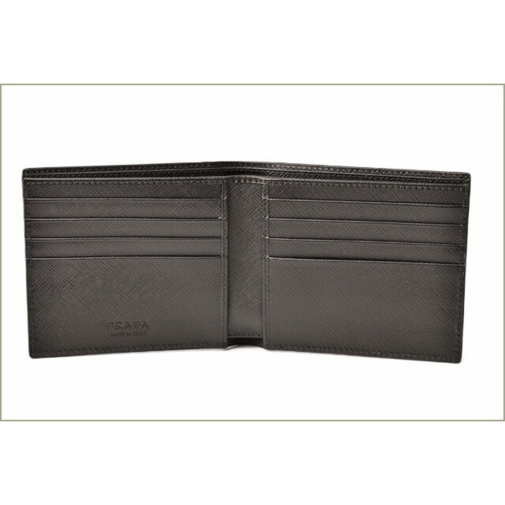Prada Patchwork Wallet Folding Billfsaffiano Oran… - image 7
